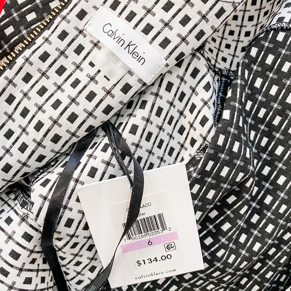 Calvin Klein Black and White Silhouette midi Dress - Picture 6 of 6